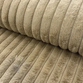 Sztuczne futro Stripes Luxe beige