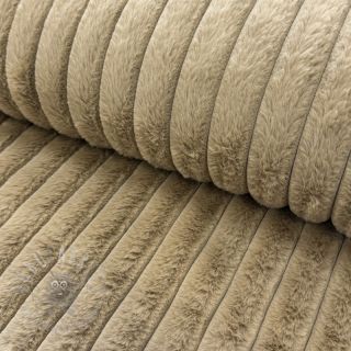 Sztuczne futro Stripes Luxe beige