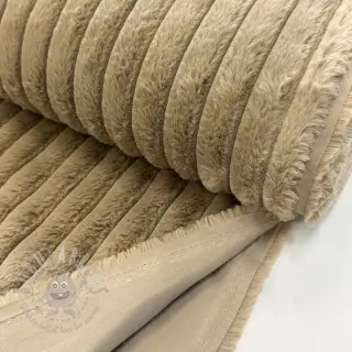 Sztuczne futro Stripes Luxe beige