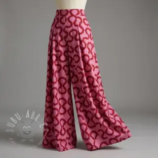 Wiskoza STRETCH Abstract pink