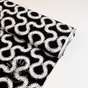 Wiskoza STRETCH Abstract black