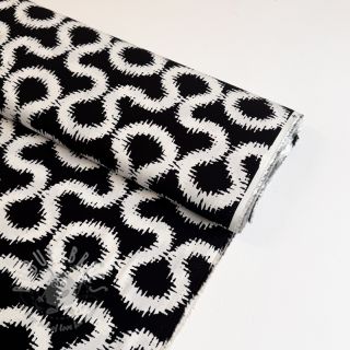 Wiskoza STRETCH Abstract black