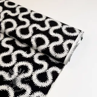Wiskoza STRETCH Abstract black
