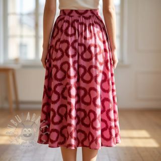 Wiskoza STRETCH Abstract pink