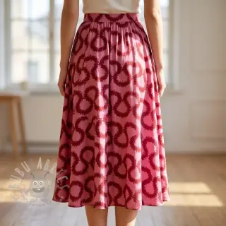 Wiskoza STRETCH Abstract pink