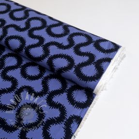 Wiskoza STRETCH Abstract blue