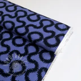 Wiskoza STRETCH Abstract blue