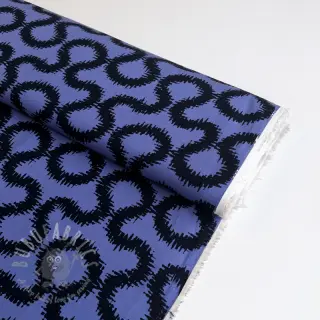 Wiskoza STRETCH Abstract blue