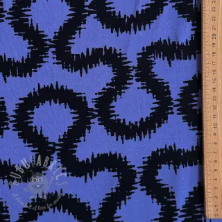 Wiskoza STRETCH Abstract blue