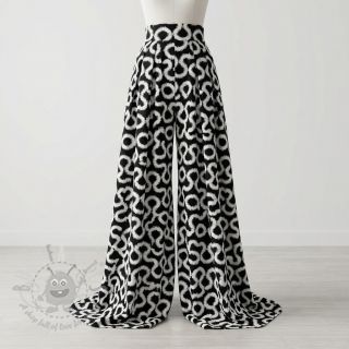 Wiskoza STRETCH Abstract black