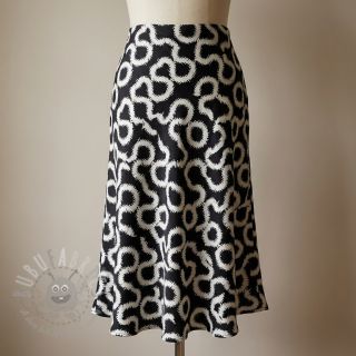 Wiskoza STRETCH Abstract black