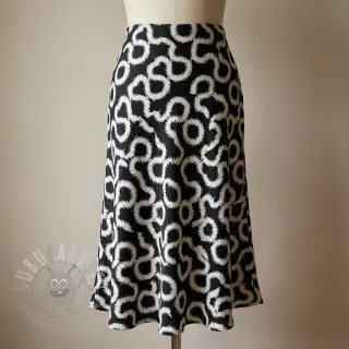 Wiskoza STRETCH Abstract black