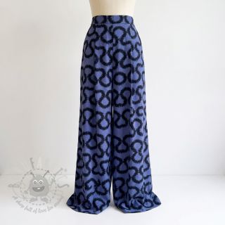 Wiskoza STRETCH Abstract blue