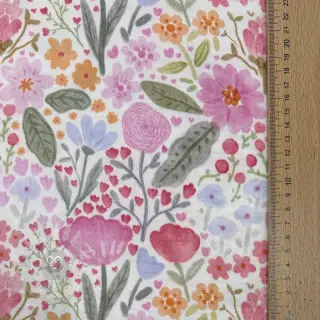 Muślin double gauze Flowers pink dream digital print