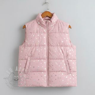 Pikowana tkanina FOIL Hearts