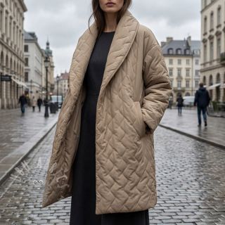 Pikowana tkanina ZIG ZAG beige