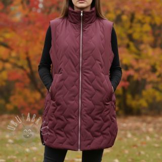 Pikowana tkanina ZIG ZAG aubergine