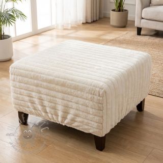 Sztuczne futro Stripes Luxe ecru