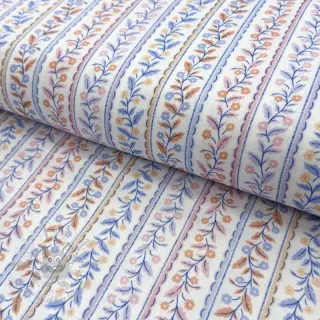 Muślin double gauze Leaves in stripes digital print ORGANIC