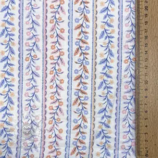Muślin double gauze Leaves in stripes digital print ORGANIC