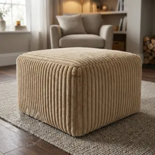 Sztuczne futro Stripes Luxe beige