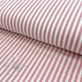 Muślin double gauze YARN DYED Summer stripe rose
