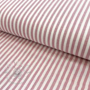 Muślin double gauze YARN DYED Summer stripe rose
