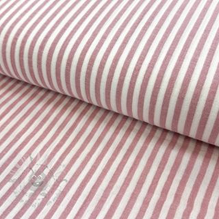 Muślin double gauze YARN DYED Summer stripe rose