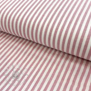 Muślin double gauze YARN DYED Summer stripe rose
