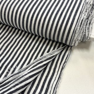 Muślin double gauze YARN DYED Summer stripe navy