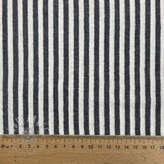 Muślin double gauze YARN DYED Summer stripe navy