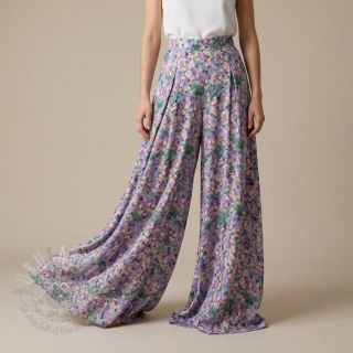 Wiskoza SATIN Flowers Jamie digital print