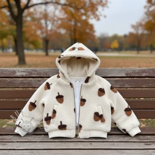 Tkanina płaszczowa TEDDY JACQUARD Acorns