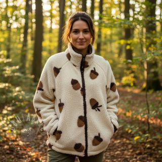 Tkanina płaszczowa TEDDY JACQUARD Acorns