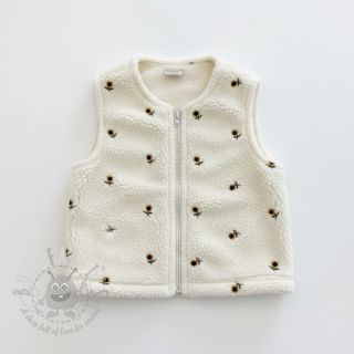 Tkanina płaszczowa TEDDY JACQUARD EMBROIDERY Sunflower