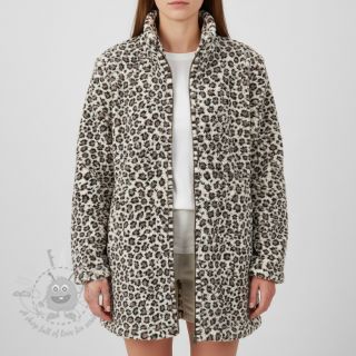 Tkanina płaszczowa TEDDY JACQUARD Animal skin brown