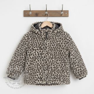 Tkanina płaszczowa TEDDY JACQUARD Animal skin brown