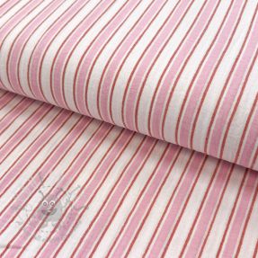 Muślin double gauze YARN DYED Stripe in stripe pink