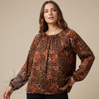 Wiskoza SATIN Abstract flow digital print