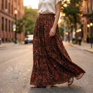 Wiskoza SATIN Abstract flow digital print