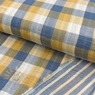 Muślin double gauze DOUBLE SIDED Summer Check