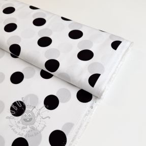 Wiskoza RADIANCE Polka BIG dot white