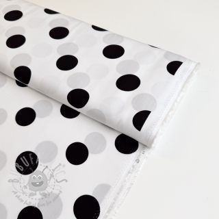 Wiskoza RADIANCE Polka BIG dot white