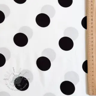 Wiskoza RADIANCE Polka BIG dot white