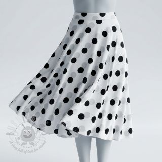 Wiskoza RADIANCE Polka BIG dot white