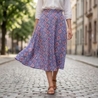 Wiskoza RADIANCE Abstract purple digital print