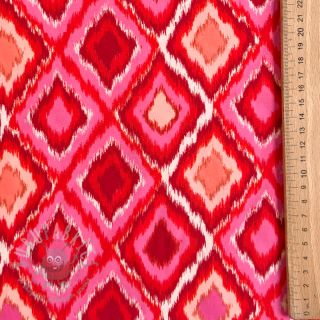 Wiskoza RADIANCE Abstract red digital print