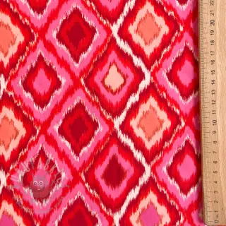 Wiskoza RADIANCE Abstract red digital print