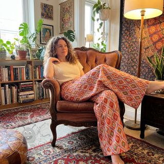 Wiskoza RADIANCE Abstract orange digital print