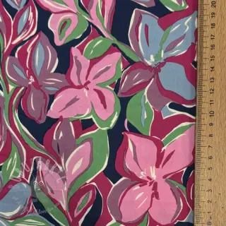 Bawełniana tkanina VISCOSE Flowers green